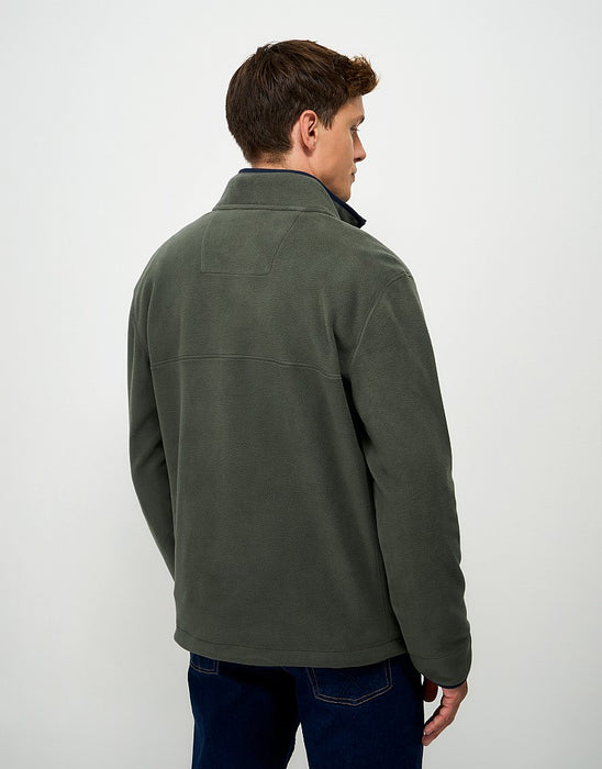 Crew Clothing Mens Aldringham Half-Zip Sweatshirt in Heritage Olive