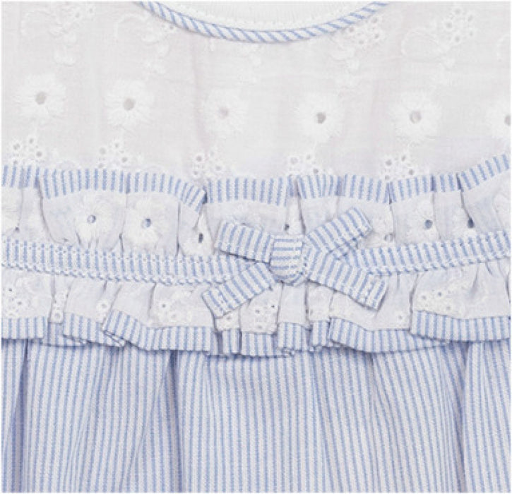 Elizabeth Anne Striped And Broderie Anglaise Romper