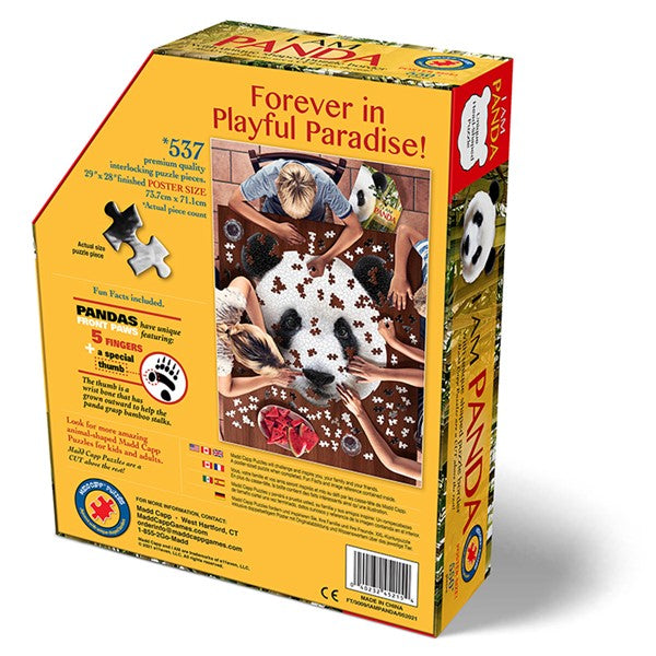 Madd Capp I Am Panda, Animal Shaped 550 Piece Jigsaw Puzzle