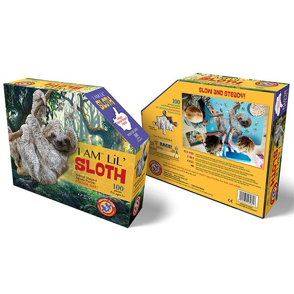 Madd Capp I Am Lil Sloth, Animal Shaped 100 Piece Jigsaw Puzzle