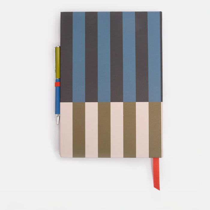 Caroline Gardner Block Stripe Casebound Notebook & Pen Set