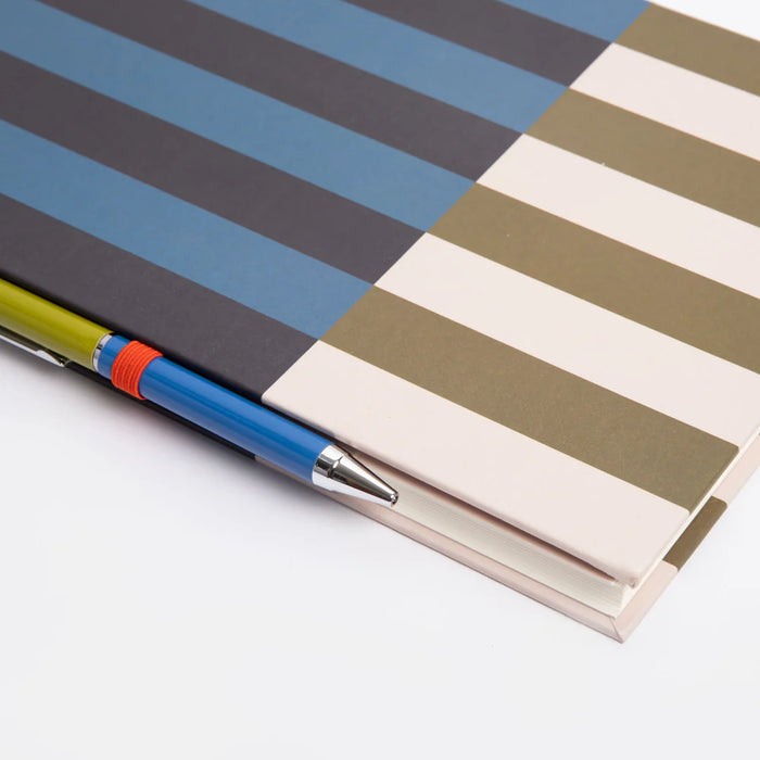 Caroline Gardner Block Stripe Casebound Notebook & Pen Set