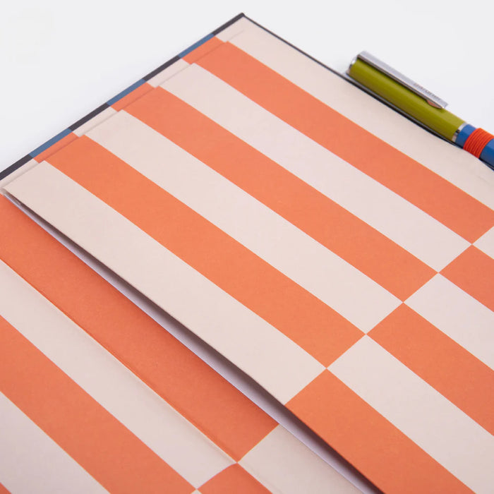 Caroline Gardner Block Stripe Casebound Notebook & Pen Set