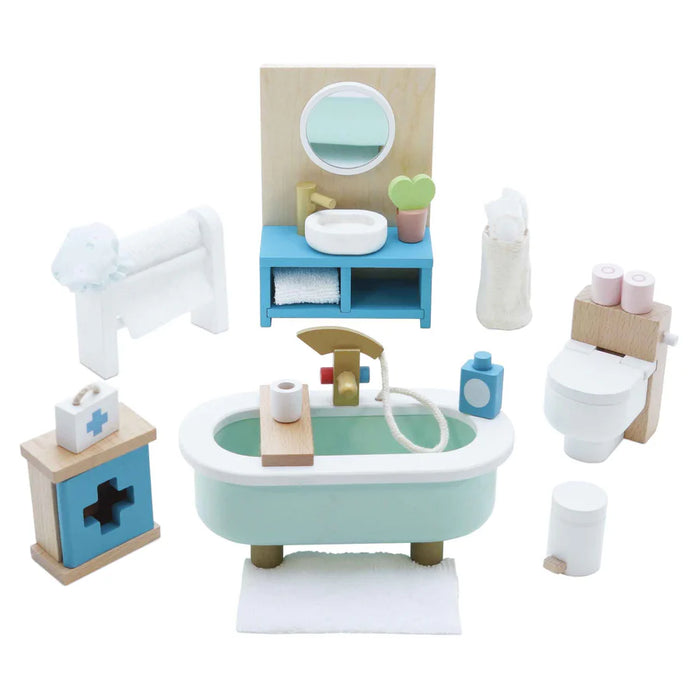 Le Toy Van Wooden Dolls house Bathroom Furniture