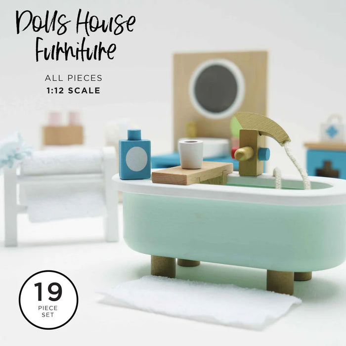 Le Toy Van Wooden Dolls house Bathroom Furniture