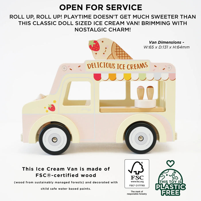 Le Toy Van Wooden Dolly Ice Cream Van