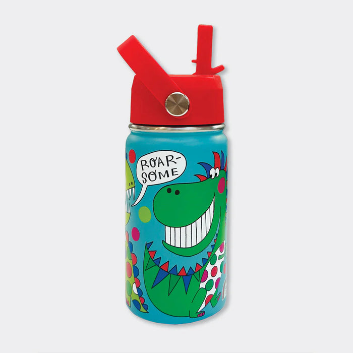 Rachel Ellen Kids Insulated Stainless Steel Water Bottle 340ml Dinosaur