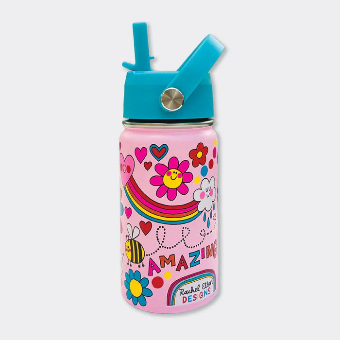 Rachel Ellen Kids Insulated Stainless Steel Water Bottle 340ml Bee Happy