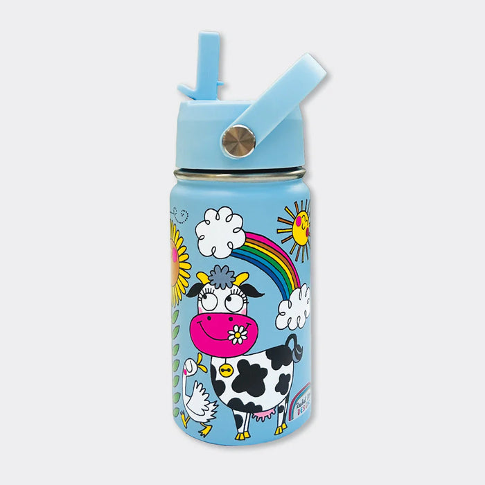 Rachel Ellen Kids Insulated Stainless Steel Water Bottle 340ml On The Farm