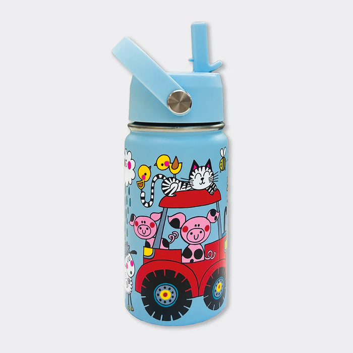 Rachel Ellen Kids Insulated Stainless Steel Water Bottle 340ml On The Farm