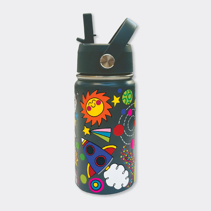 Rachel Ellen Kids Insulated Stainless Steel Water Bottle 340ml Space