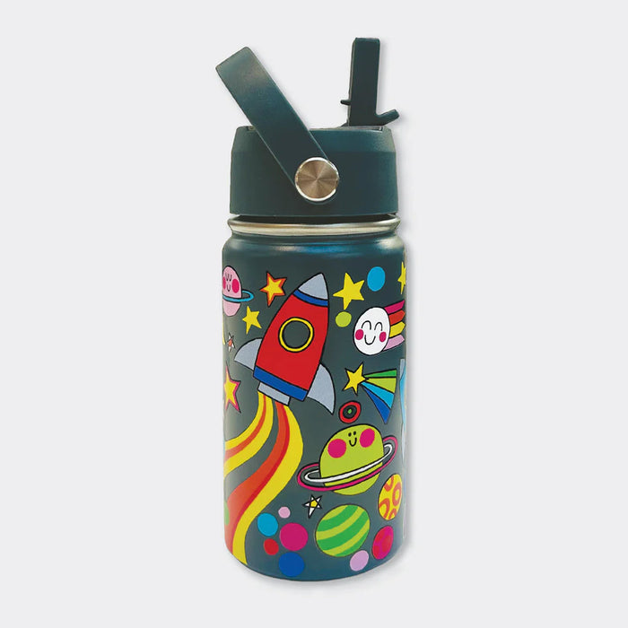 Rachel Ellen Kids Insulated Stainless Steel Water Bottle 340ml Space