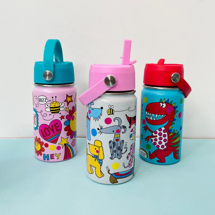 Rachel Ellen Kids Insulated Stainless Steel Water Bottle 340ml Dinosaur