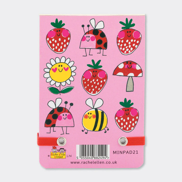 Rachel Ellen A7 Mini Notepads Bugs & Strawberries