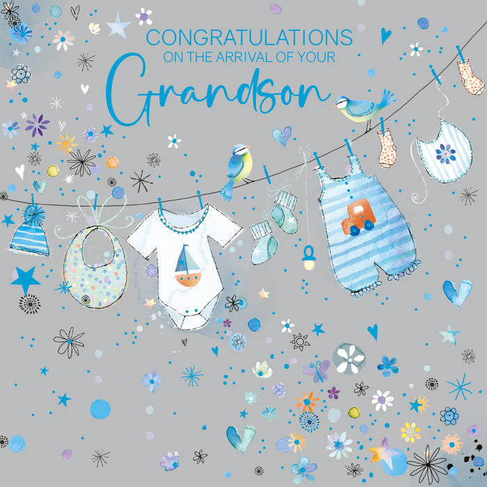 Cherry Orchard 'Birth Of Your Grandson' Card