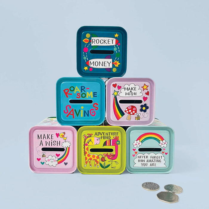 Rachel Ellen Money Box Tin - Make A Wish/Fairies