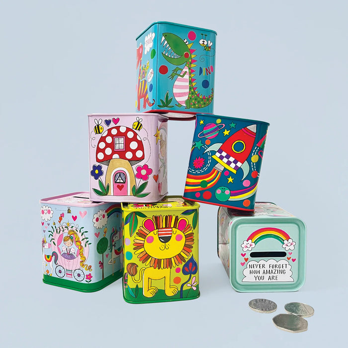 Rachel Ellen Money Box Tin - Make A Wish/Fairies