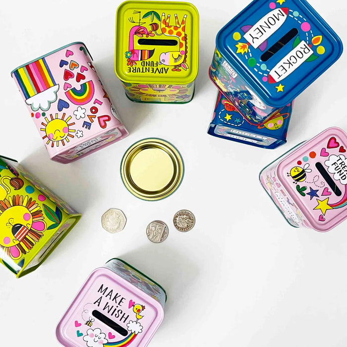 Rachel Ellen Money Box Tin - Make A Wish/Fairies