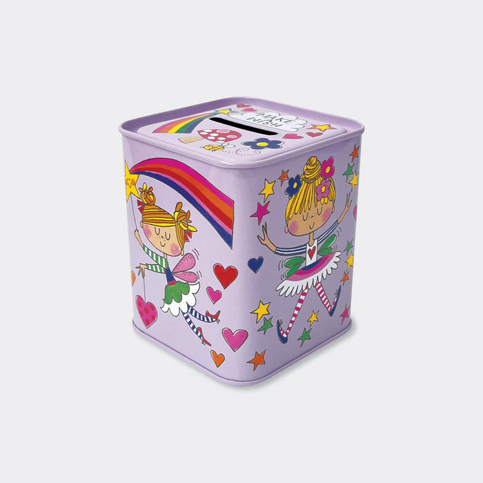 Rachel Ellen Money Box Tin - Make A Wish/Fairies