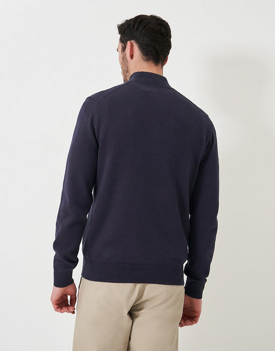 Crew Clothing Men's Classic Half Zip Knit Jumper Heritage Dark Navy