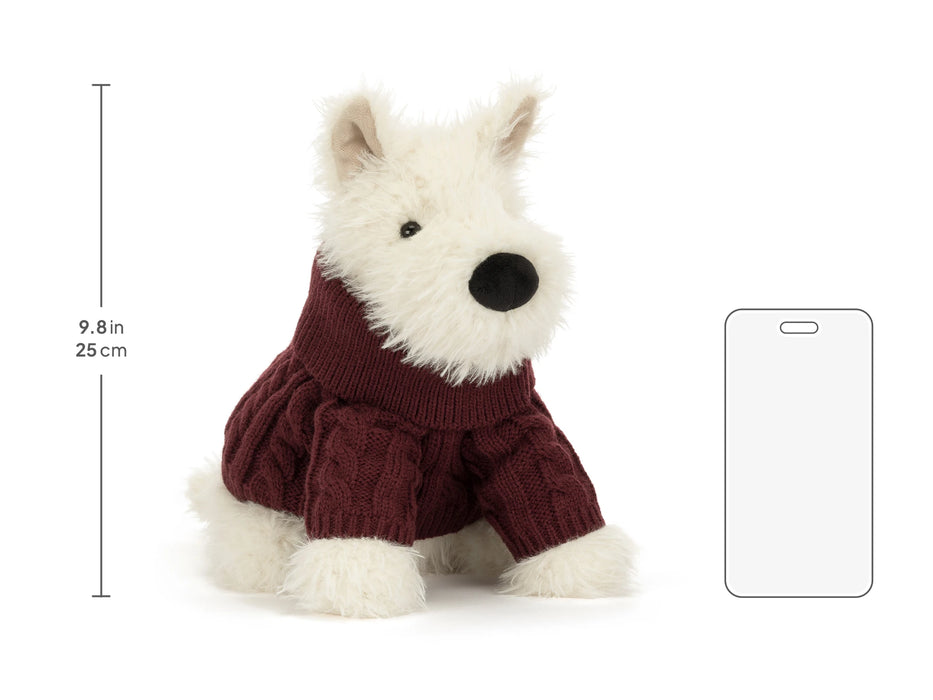 Jellycat Munro Scottie Dog Winter Jumper Outfit