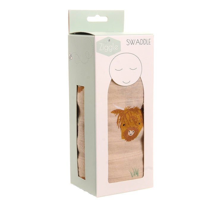 Ziggle Highland Cow Swaddle