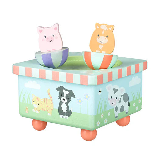 Orange Tree Farm Animal Music Box