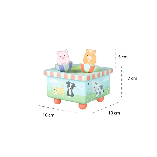 Orange Tree Farm Animal Music Box