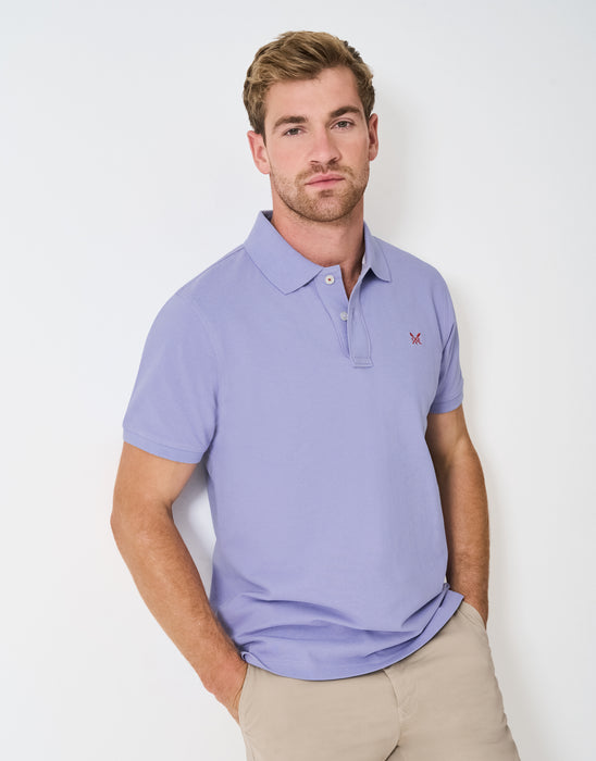 Crew Clothing Mens Classic Pique Polo In Purple Imp