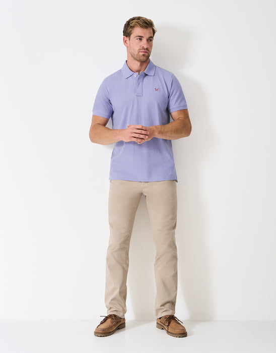 Crew Clothing Mens Classic Pique Polo In Purple Imp