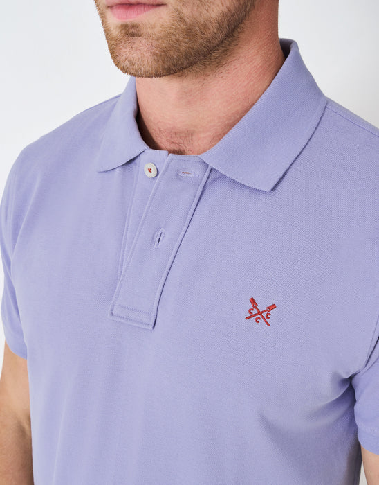 Crew Clothing Mens Classic Pique Polo In Purple Imp