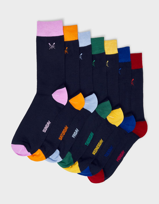 Crew Clothing Mens 7 Pack Bamboo Socks In Multi