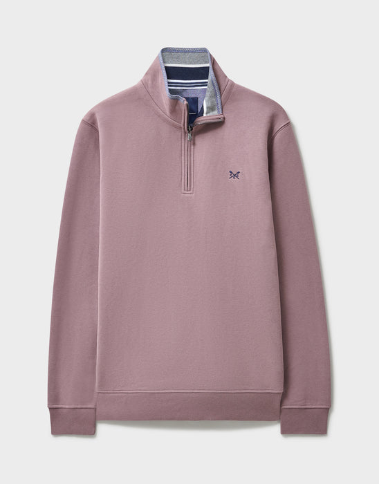 Crew Clothing Men's Classic Half Zip Sweatshirt In Twilight Marl