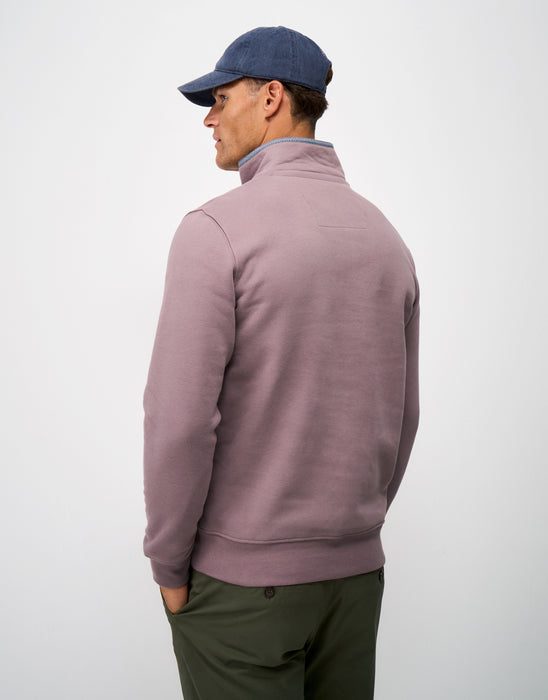 Crew Clothing Men's Classic Half Zip Sweatshirt In Twilight Marl