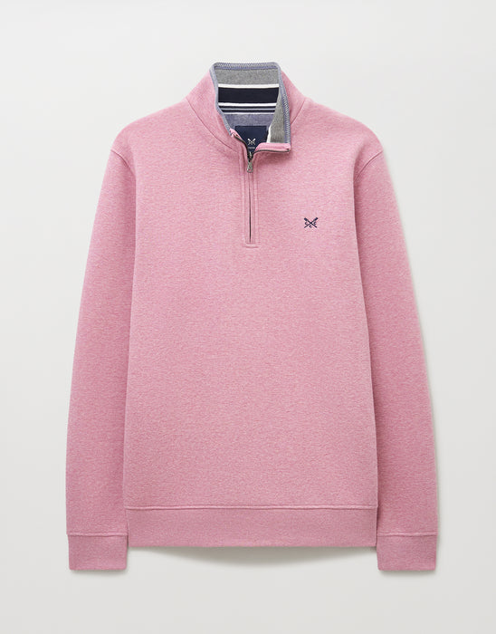 Crew Clothing Men's Classic Half Zip Sweatshirt In Pine Marl