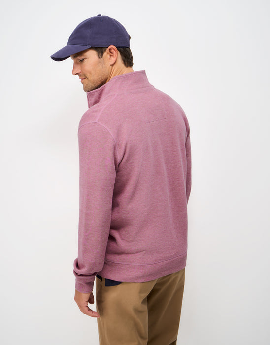 Crew Clothing Mens French Rib Half Zip Jumper In Pine Cta Marl