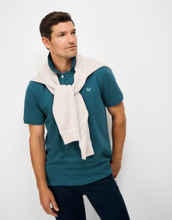 Crew Clothing Mens Classic Pique Polo In Indian Teal