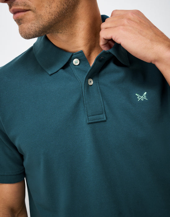 Crew Clothing Mens Classic Pique Polo In Indian Teal