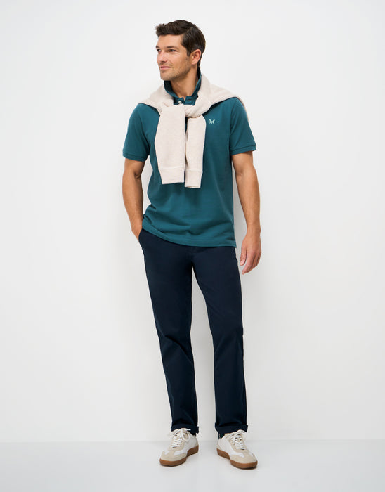 Crew Clothing Mens Classic Pique Polo In Indian Teal