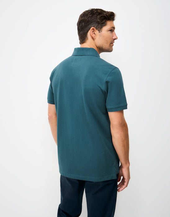 Crew Clothing Mens Classic Pique Polo In Indian Teal