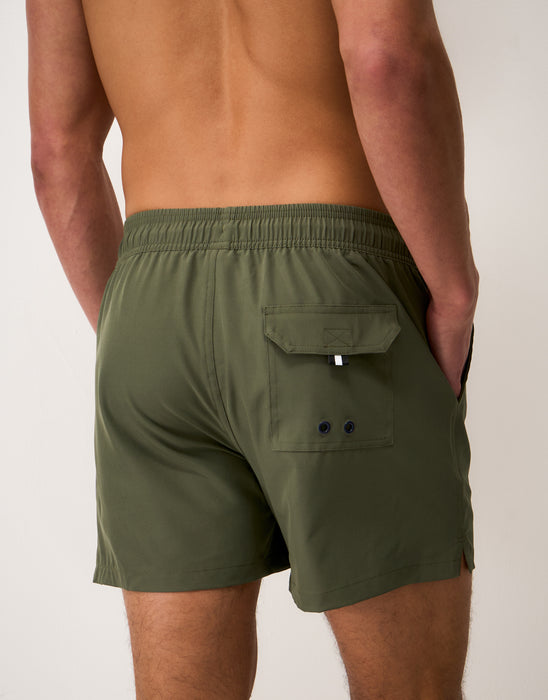 Crew Clothing Men's Plain Swim Shorts In Heritage Olive
