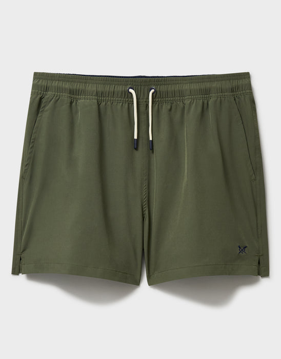 Crew Clothing Men's Plain Swim Shorts In Heritage Olive