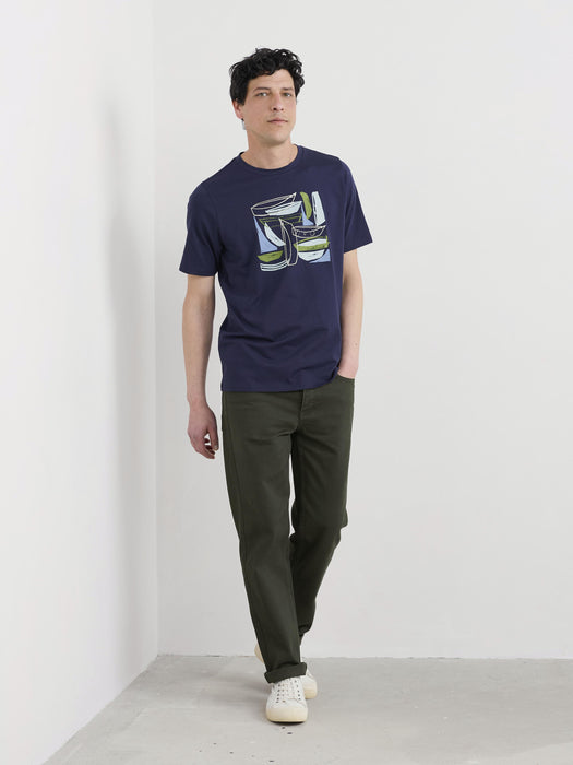 Seasalt Men's Midwatch Organic Cotton T-Shirt In Hull Sketch Maritime