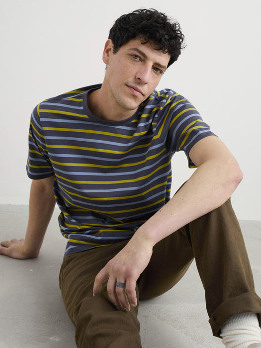 Seasalt Men's Seven Seas Sailor Tee In Duet Breton Iron Ore