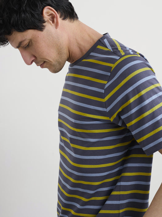 Seasalt Men's Seven Seas Sailor Tee In Duet Breton Iron Ore