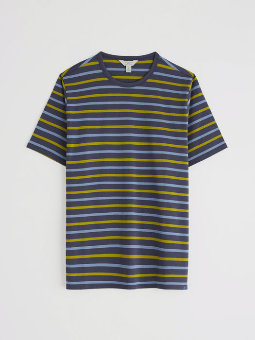 Seasalt Men's Seven Seas Sailor Tee In Duet Breton Iron Ore