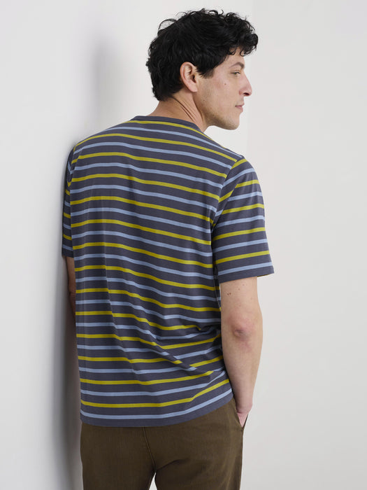 Seasalt Men's Seven Seas Sailor Tee In Duet Breton Iron Ore