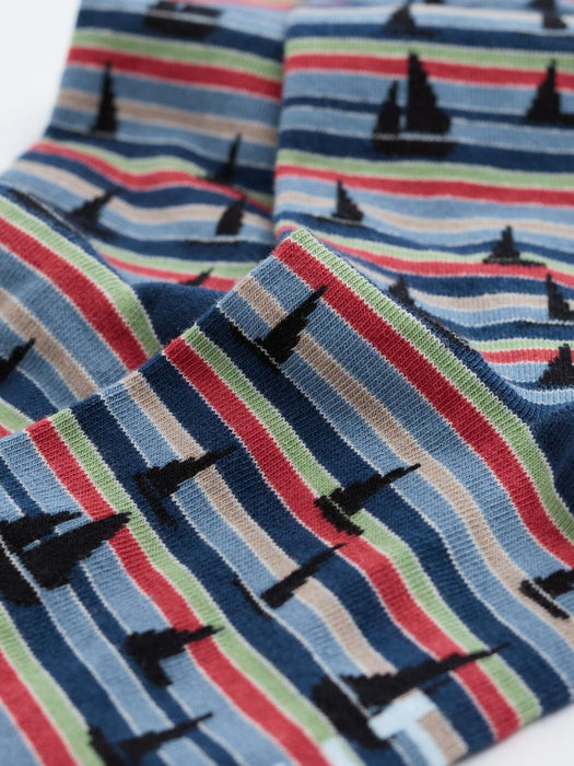 Seasalt Men's Arty Organic Cotton Socks In Seas Sea Storm