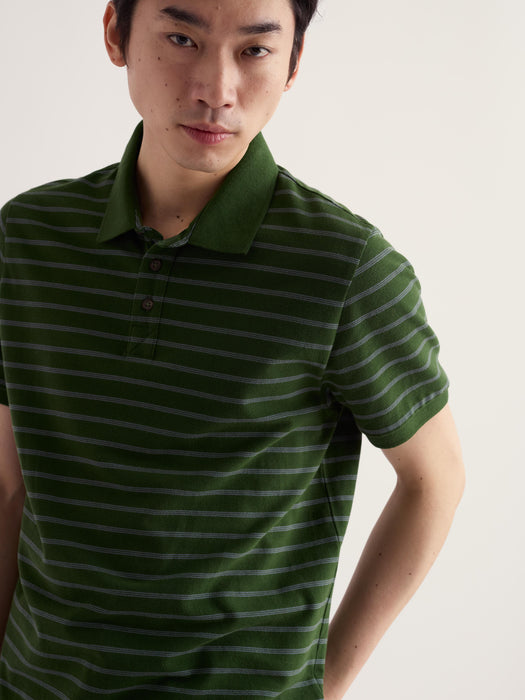 Seasalt Men's Balefire Stripe Polo In Upsurge Dark Willow