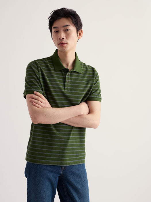Seasalt Men's Balefire Stripe Polo In Upsurge Dark Willow